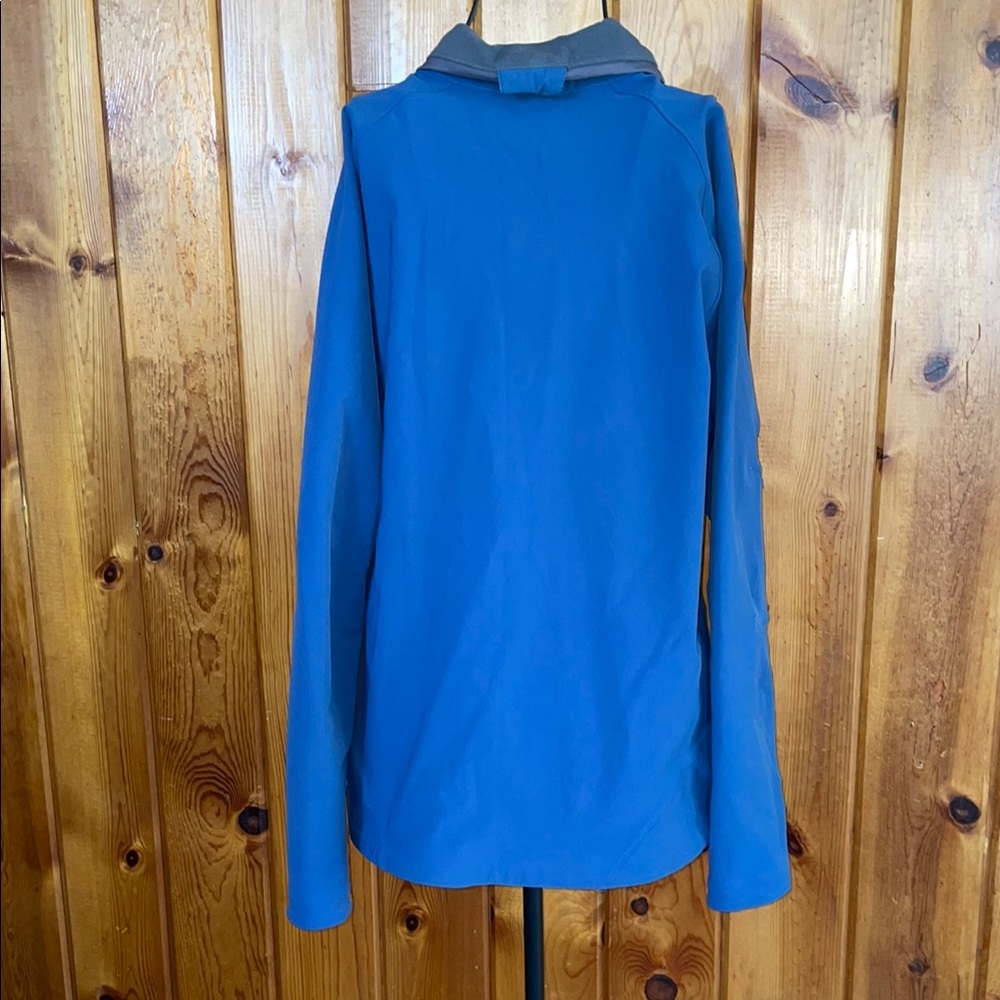 Patagonia Blue Soft shell Jacket High Collar outdoor wear size large women’s - Picture 7 of 10